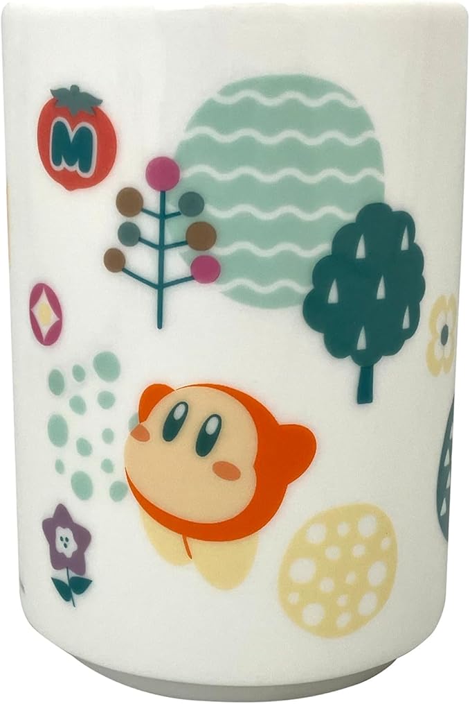 Kirby Japanese Tea Cup (Forest) – 10.48oz Ceramic, Cute Character Design, Collectible Drinkware