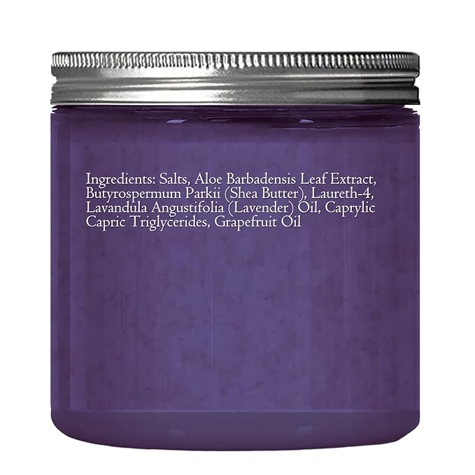Lavender Salt Scrub 10 oz – Natural Exfoliating Body Scrub with Dead Sea & Sea Salt, Moisturizing Oils for Smooth, Soft, Radiant Skin, Spa-Quality, Paraben-Free