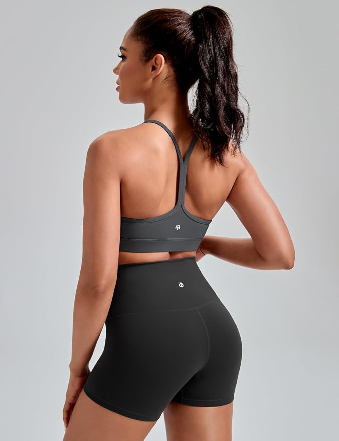 HeyNuts to Freest Womens Y Back Sports Bra, Spaghetti Strap Racerback Low Impact Workout Yoga Tops Padded A-C Cups *Updated