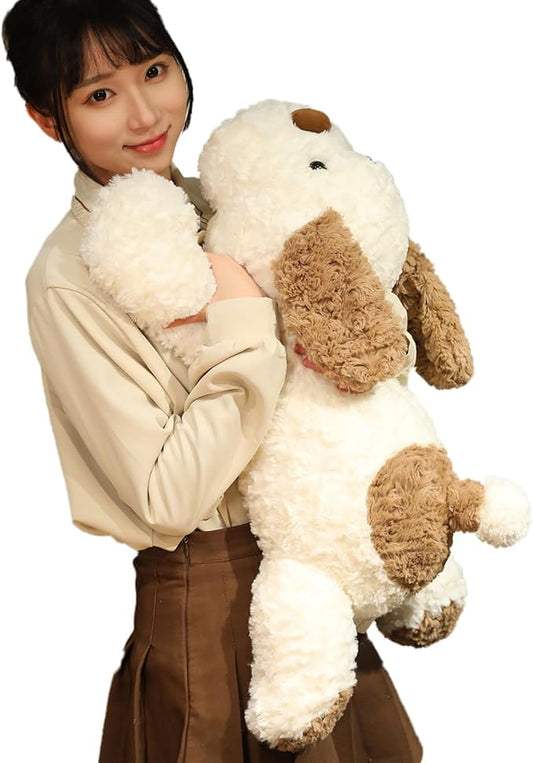 Dog Weighted Stuffed Animal, 5.7 lbs 25.5 inch Weighted Dog Plush Toy Large Dog Stuffed Animals Weighted Puppy Plush Animals Pillow Toy Gifts for Adults & Kids, Brown