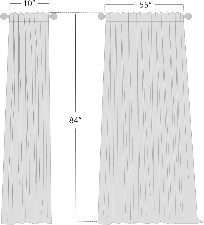 NICETOWN Linen Curtains 84 inches Long, Grommet Thick Flax Linen Privacy Assured with Light Filtering Window Treatments for Bedroom/Living Room, Vannila, W55 x L84, 2 Panels
