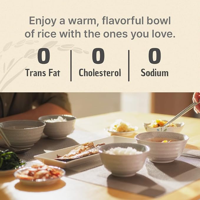 Premium Instant Rice | Sticky Sushi Rice | 0 Trans Fat/ 0 Cholesterol/ 0 Sodium | Ready in 90 Secs | Gluten-Free | Healthy Sticky White Rice Bowls (Bap) – [WHITE Rice |12 Pack] | Long Shelf Life - O'Food