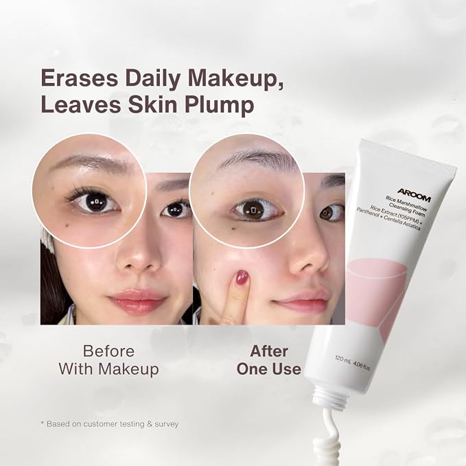 Rice Marshmallow Cleansing Foam with Soft Cloud Foam, Hydrating Finish, No-Stripping | Low pH, Gentle Everyday Use | Rice, Hyaluronic Acid | Korean Skincare (120mL, 4.06 fl oz)
