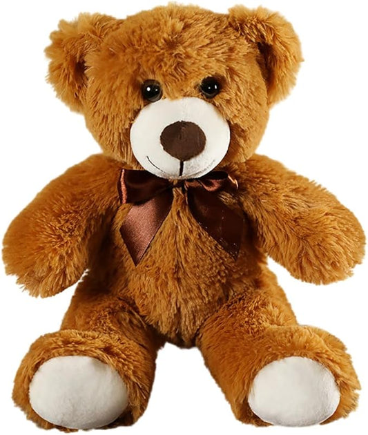 Teddy Bear Stuffed Animal, 12inch Teddy Bear Plush Toy, Birthday Valentine's Day Xmas Gifts for Kids Boys Girls Friends (B-Dark Brown)