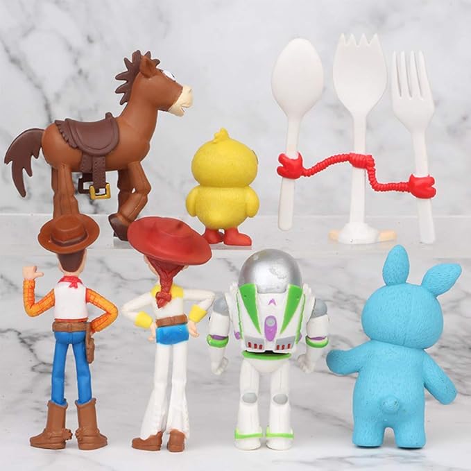 7 PCS Toy Stry Cake Toppers Mini Figurines Cupcake Decorations Cute Premium Party Supplies Cartoon Action Figures