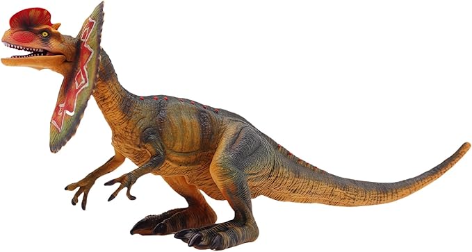 Gemini&Genius Dilophosaurus Action Figure Dinosaur World Dino Park Toys Green Science Educational Realistic Design Dinosaur Figure for Home Decoration, Classroom Prize, Party Gifts to Kids