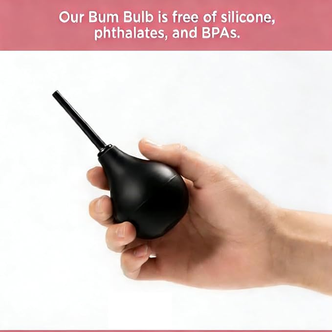 Bum Bulb Anal Douche Kit with Detachable Tip Reusable Enema, Easy to Use and Durable Capacity 3 oz (89 mL)