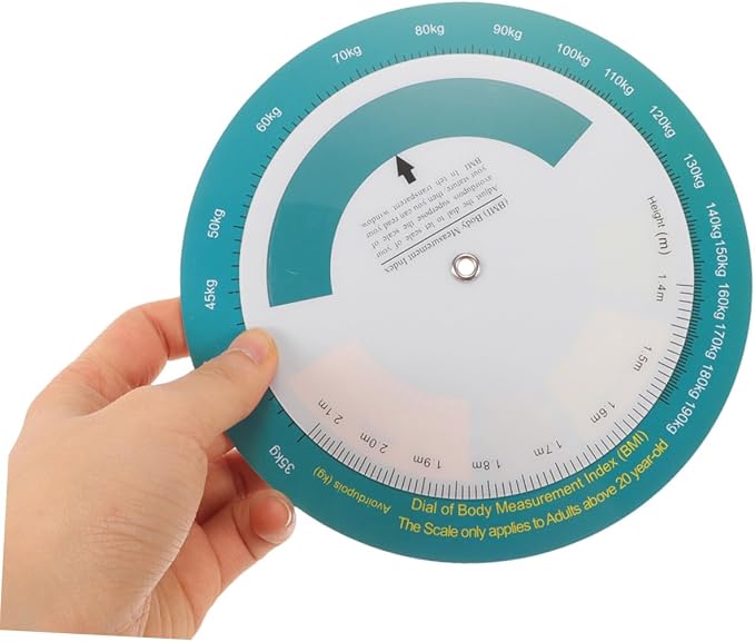 Ipetboom 2pcs Bmi Body Index Wheel Calculator Wall Mounted Health Tracker for Height Weight and Bmi Measurements Management Tool for Home Gym Use