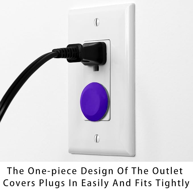 24 Pack Pure Blue Color Outlet Plug Covers Child Proof Electrical Outlets Protector - Wall Socket Protector for Baby Kids- Electrical Insulation