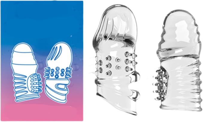 Male Trainer Thread Insulation Sleeve Transparent Soft Simulation Mushroom Head Penis Ring for G-spot Stimulation