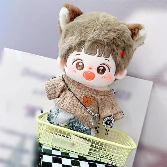 niannyyhouse 10cm~15cm 20cm Plush Doll Clothes Sweaters Jeans Accessories Doll Dressup (20cm)