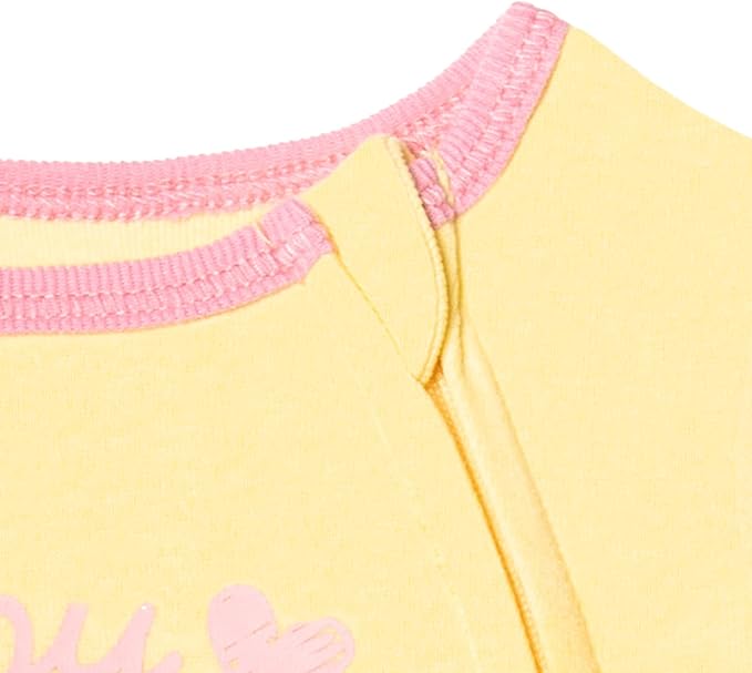 Disney Baby Girls 2 Pack Zip Up Sleep N' Plays Newborn to Infant Sizes (Newborn - 24 Months)