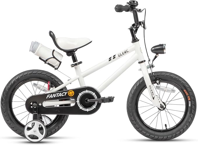 Glerc Fantacy Kids Bike, 12-20 Inch Children Bicycle for 2-13 Years Old Boys Girls, Kids Bicycle with Water Bottle Holder & Headlight & Training Wheels, Multiple Colors