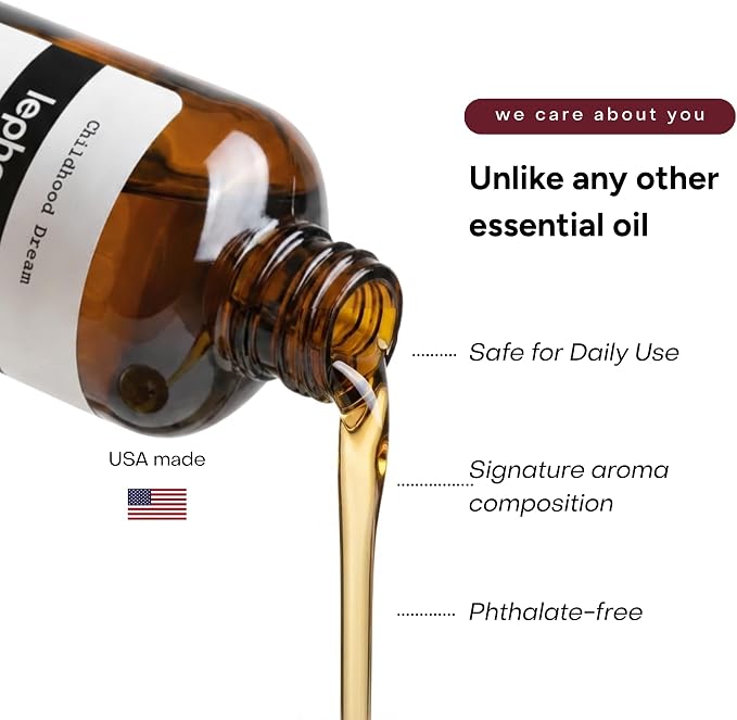 Essential Oil for Waterless Diffusers, Premium Aroma Oil for Home Scenting, Fragrance Oils for Cold Air and Ultrasonic, Pure, Hotel Luxury, Aromatherapy 3 fl oz (Childhood Dream)