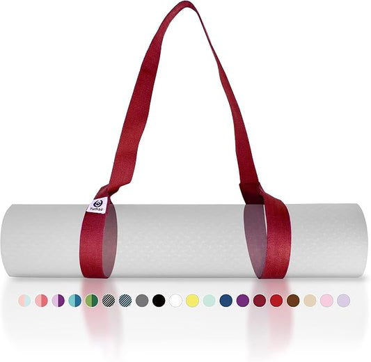 Tumaz Yoga Mat Strap [MAT NOT Included] (2 Sizes) with Extra Thick & Comfy Delicate Texture, Adjustable Yoga Mat Carrier