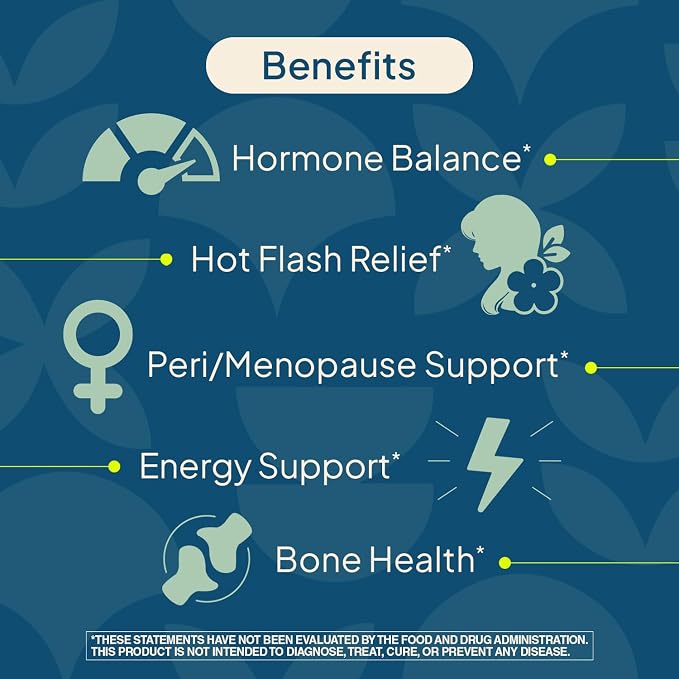 Nature's Wonder Not Today Hormones Perimenopause and Menopause Support Supplement for Women with Estro-G100, Supports Hot Flashes and Night Sweats 60 Vegetarian Capsules, 30 Day Supply