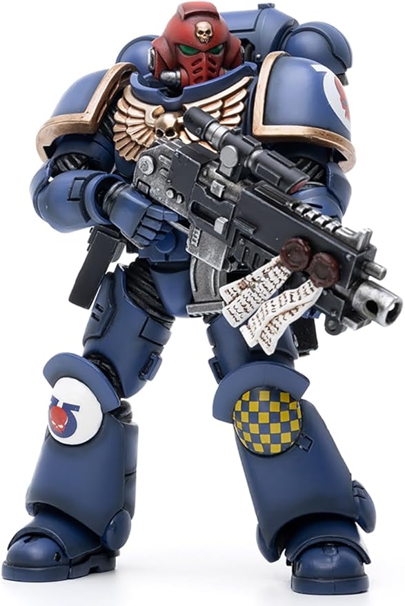 JOYTOY Warhammer 40K 1/18 Action Figures, Ultramarines Heroes of The Chapter Brother Veteran Sergeant Castor for Collectors & Decor, Ideal Gift for Birthdays, Character Figure -JT2474