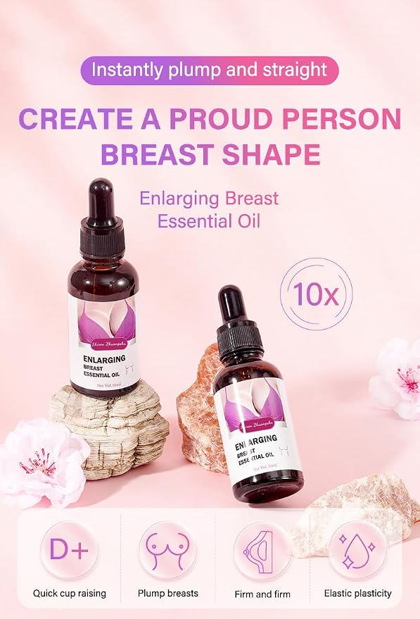 Natural Breast Care Oil & Firming Serum – Organic Essence for Women – Nourishing Massage Oil for Skin Elasticity & Tightening Appearance (2)