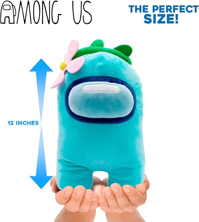 Among Us Mega 12″ Plush Aqua (Flower) – Officially Licensed Oversized Kids & Collector Plush Toy