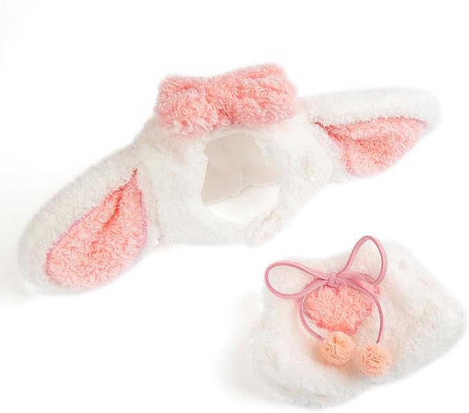 Plush Doll Clothes for Labubu - Cute Animal 17cm Doll Clothing, Premium Doll Accessories Clothes for Collectors or Display - Kawaii Big Eared Bunny Costume (No Dolls)