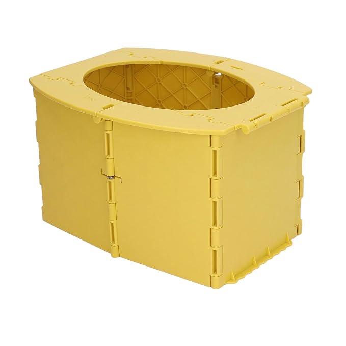 Yinhing Toddler Potty Foldable PP Portable Toilet for Camping Travel Road Trips Distance Driving Lightweight Compact Easy to Safe Design for Kids (Yellow)