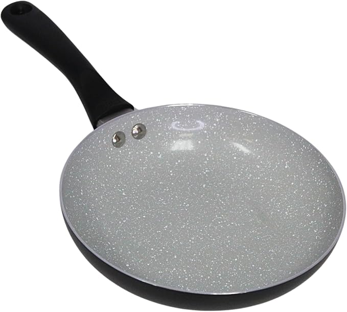IMUSA 8 Inch Premier Cera Aluminum Speckled Gray Ceramic Fry Pan | Cookware with Nonstick Surface, PTFE-Free, Lightweight, Ideal for Eggs, Meat, Fish, Versatile Skillet