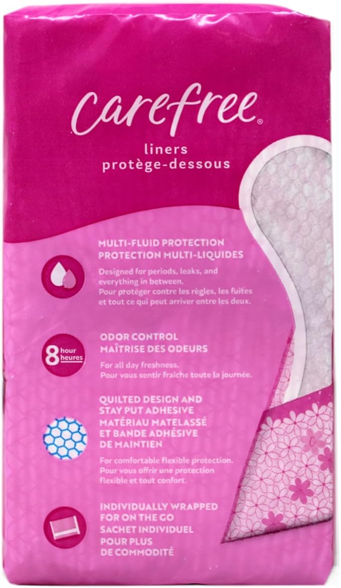Carefree Acti-Fresh Body Shape Pantiliners Thin To Go Unscented - 60 Liners, Pack of 3