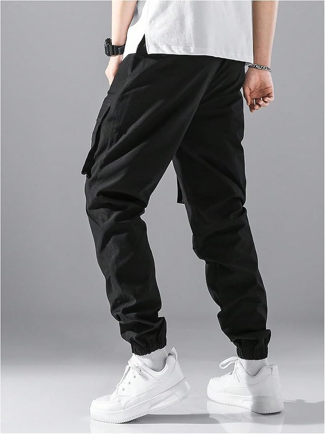 GORGLITTER Boy's Cargo Pants Casual 2 Piece Elastic Waist Hiking Going Out Khaki Pants Joggers with Pockets Clothes