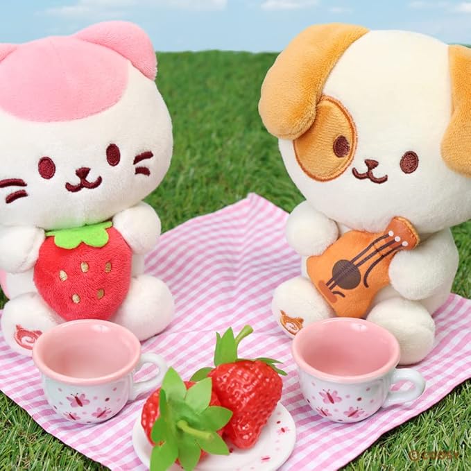 Anirollz Stuffed Animal Plush Toy – 6" Small Sitting Plush Doll Soft, Squishy, Warm, Cute, Comfort, Safe Birthday Puppy Dog Character with Guitar Puppiroll
