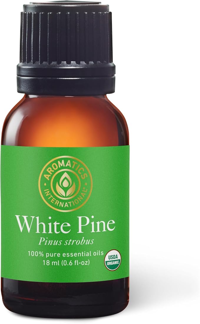 Aromatics International Premium Organic White Pine Essential Oil 18ml | 100% Pure Essential Oil for Diffusion & Aromatherapy