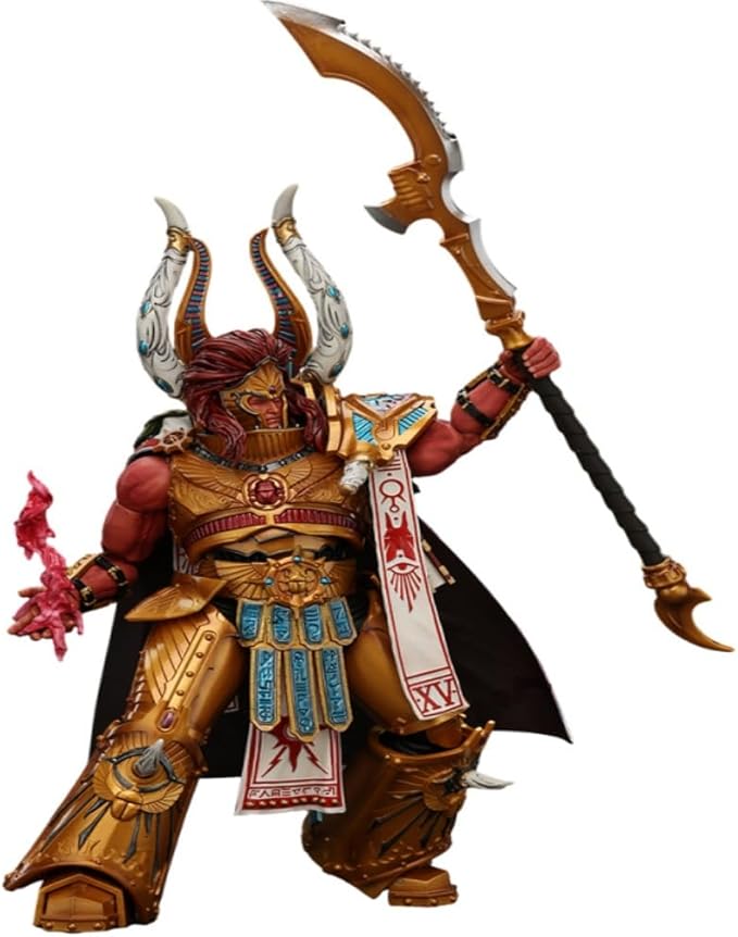 JOYTOY Warhammer 30K Thousand sons 8.7 inch Magnus The Red Primarch of The XVth Legion 1:18 Scale Action Figure Mecha Joy Toy Collection Model