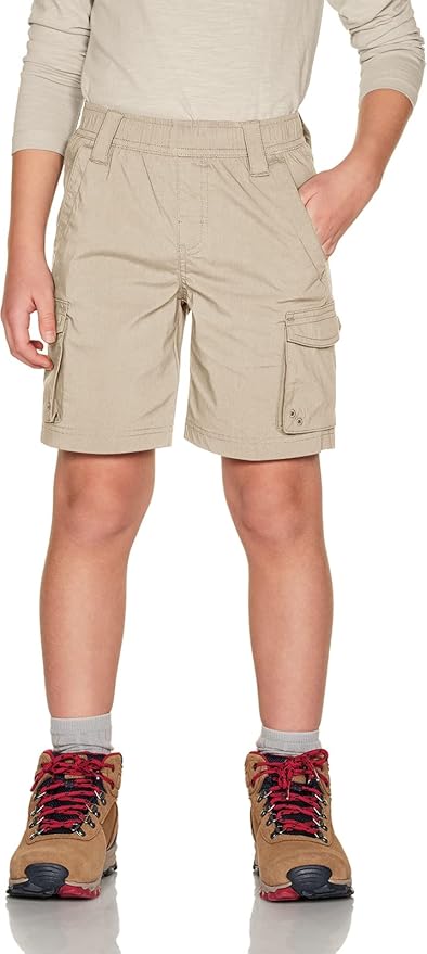 CQR Kids Youth Pull on Cargo Shorts, Outdoor Camping Hiking Shorts, Lightweight Elastic Waist Athletic Short with Pockets