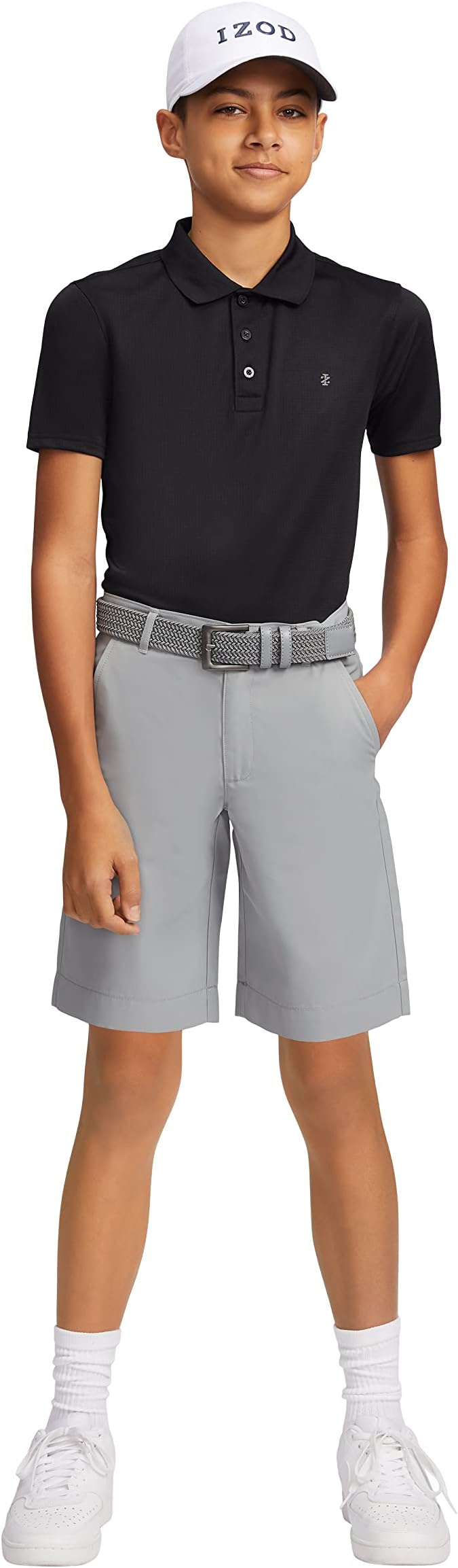 Izod Boys' Performance Golf Swingflex Stretch Straight Fit Short