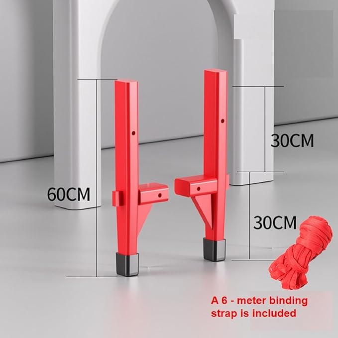 Stilts for Premium Leg - Strap Stilts Smooth Painted Pine Wood Rubber - Coated for Free Hands 5+ 200 - Pound Load Perfect for Sports & Cosplay Events