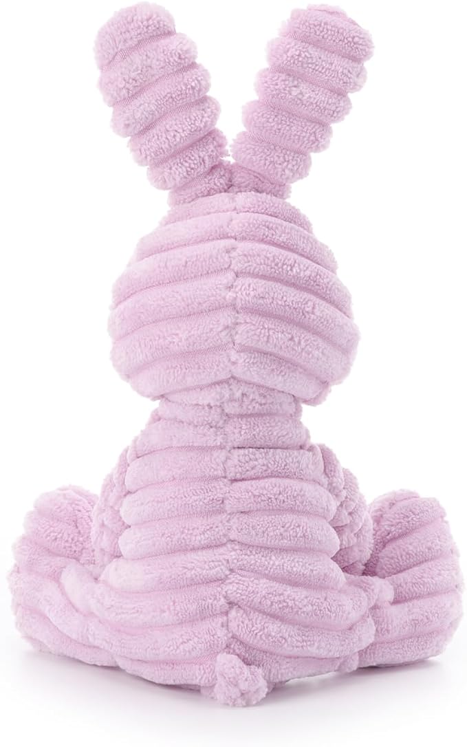 Apricot Lamb Purple Corduroy Bunny Stuffed Animals for Kids, Soft Cute Plush Toys for Baby Girl and Boy, 6.3 Inches