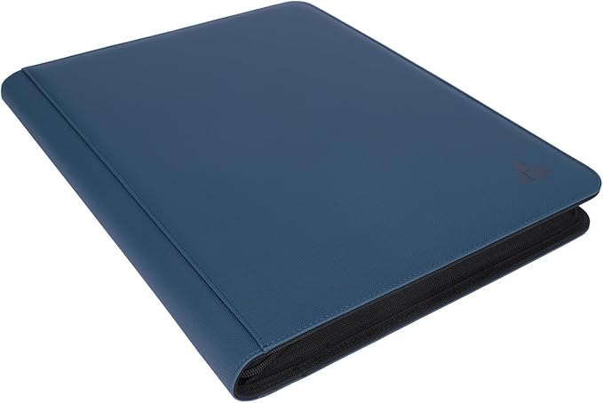 Premium 16-Pocket 1000 Card Binder, Ringless Trading Card Album Folder - Side Loading Black Page Pocket Binder for TCG -Midnight Blue