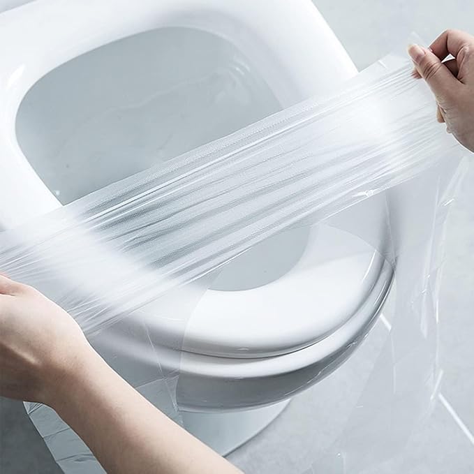 Luckyrao 50 PCS Travel Disposable Toilet Seat Cover Waterproof Portable WC Pad Toilet Mat For Baby Pregnant Mom,Independent Packing