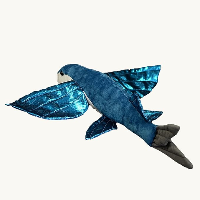 Simulation Flying Fish Stuffed Animals 18inch, Cute Soft Flying Fish Plush Toy Children Room Decoration Pillows