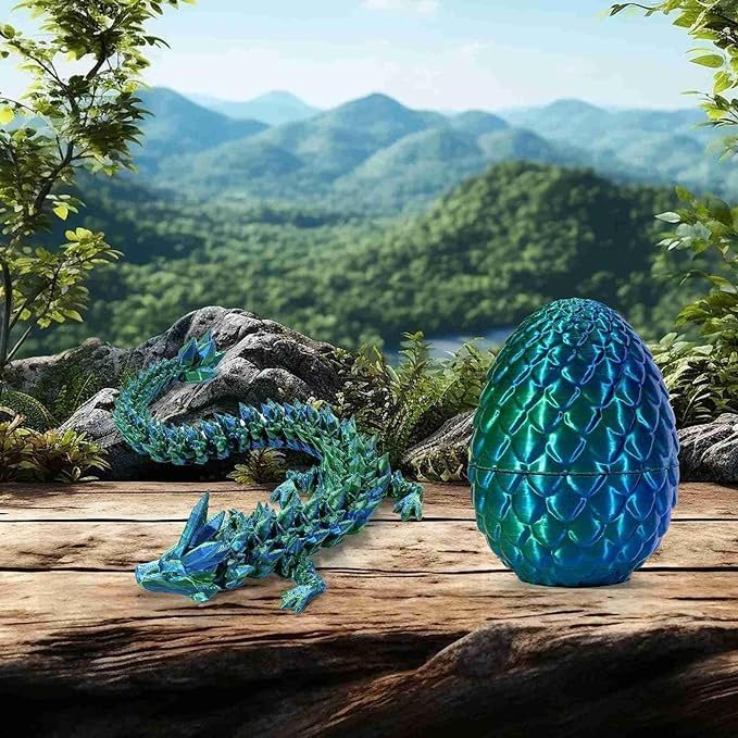 12“Dragon Eggs with Dragon Inside, Dragon Egg Fidget Toys, 3D Dragon Eggs with Dragon Inside, Mystery Dragon Egg, 3D Printed Dragon Egg, Stocking Easter Basket Stuffers