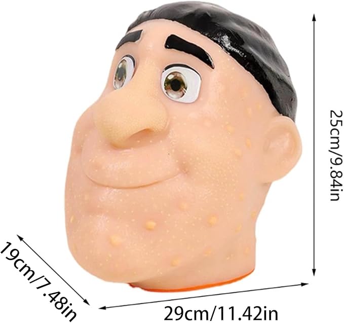 Pimple Popping Toy, Realistic Silicone Face Acne Simulator with Tweezers for Stress Relief, Sensory Fidget Game Gift for Adults and Teens Office Home (Blackheads with Black sebum)