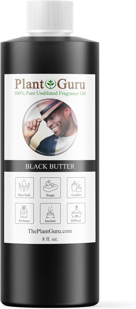 Black Butter Fragrance Oil 8 fl. oz. Scented Oil for DIY Soap Making, Candles, Bath Bombs, Body Butters. Used in Aromatherapy Diffusers, Burners and Warmers. Great Addition to Lotions and Creams.