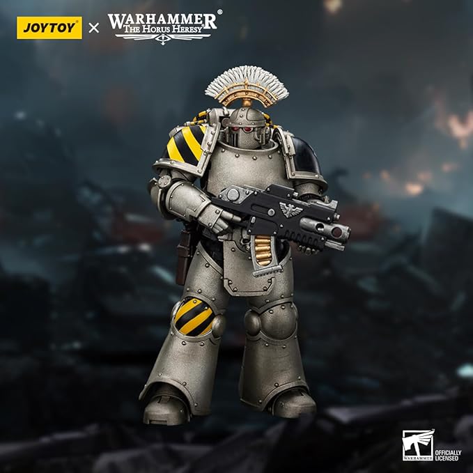 JOYTOY Warhammer The Horus Heresy lron Warriors MKlll Tactical Sergeant 1:18 Scale Action Figure Mecha Joy Toy Collection Model 4.8 inch