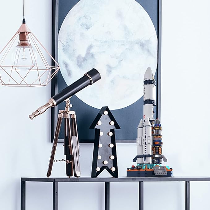 JMBricklayer Space Rocket Building Sets for Boys 8-14 Adults 70110, Spaceship Exploration Space Toys, Space Shuttle Rocket Ship Collectible Display Model Set, Gifts for Adults Boys Girls Age 8+