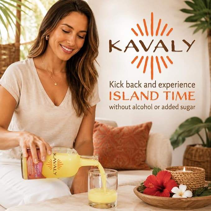 Kavaly Non Alcoholic Kava Drink, Premium Alcohol Free Kava Infused Spirit for Mocktails and Mixed Drink Recipes, Alcohol Alternative with 205mg Kavalactones, Low Calories, Lemon Lavender Flavor, 750ml