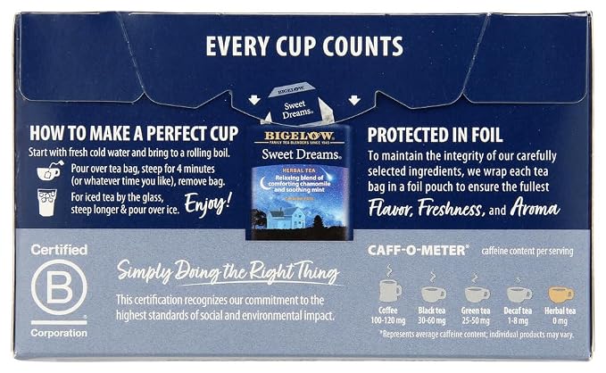 Bigelow Tea Sweet Dreams 20 Bags (Pack of 4)