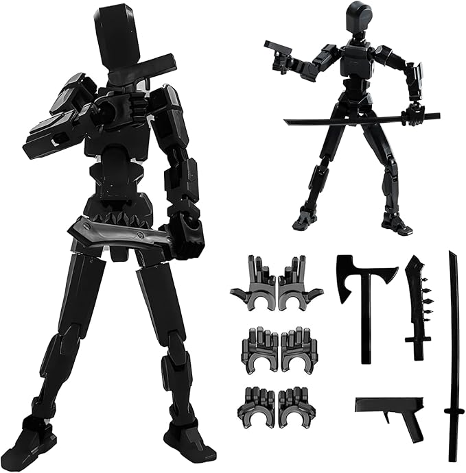 2025 New Titan 13 Action Figure,Nova 13 Action Figure 3D Multi Jointed Action Figures,Dummy Robot 13 Action Figures for Collectors Desktop Decorations (Black-1PC)