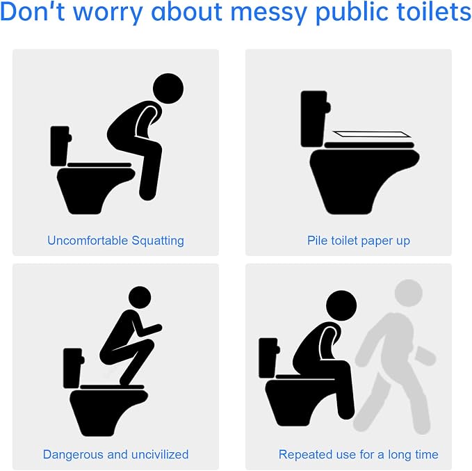 10 Pack Disposable Toilet Seat Covers for Travel Toilet Seat Mat Portable Disposable Toilet Seat Covers for Outing Hotel Hospital Public Toilet (Individual Package)