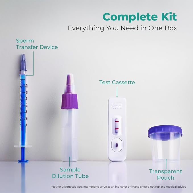 Male Fertility Test for Men (2 Pack) - At-Home Sperm Test Kit & Semen Analysis - Fast & Private Sperm Count Checker - Accurate Results in 15 Minutes