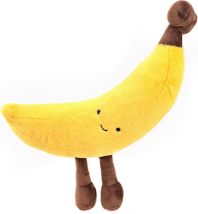 RECUR Banana Stuffed Animals Toy,Soft Fruit Banana Plush,12 Inches, Adorable Gift for All Ages