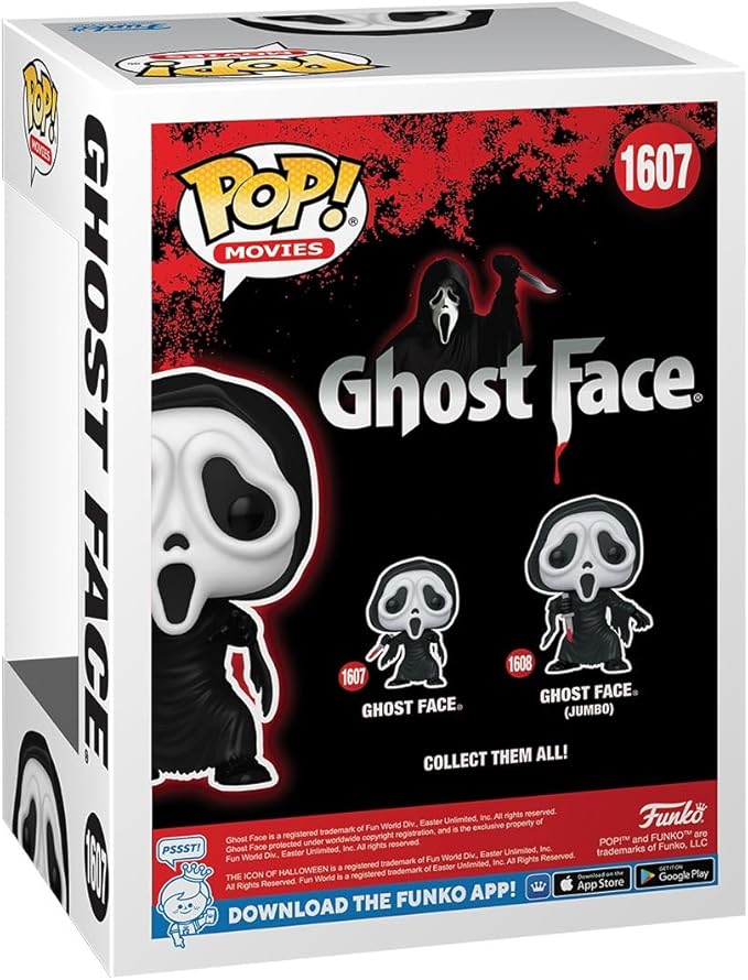 Funko POP! Movies: Ghostface - Ghostface - Glow in the Dark - Collectable Vinyl Figure - Gift Idea - Official Merchandise - for Kids & Adults - Horror Fans